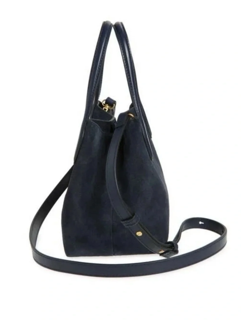 Madewell Navy Suede Crossbody Tote